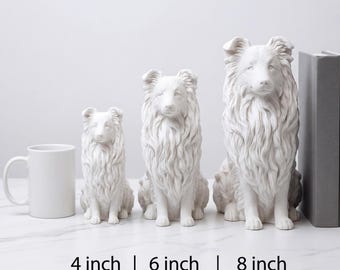 Shetland Sheepdog Realistic Seated Dog Statue thumbnail 3