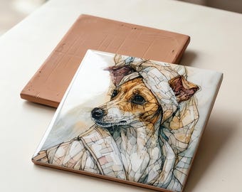 Rat Terrier Spa Dog Ceramic Tile thumbnail 3