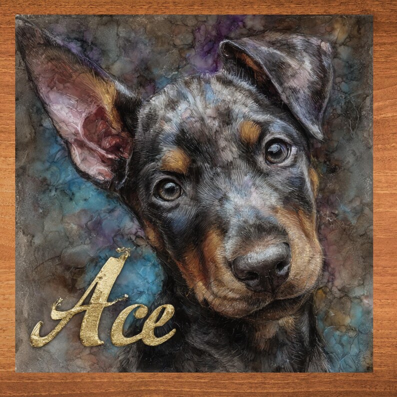 Doberman Pinscher Decorative Tile