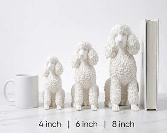 Standard Poodle Realistic Seated Dog Statue thumbnail 4