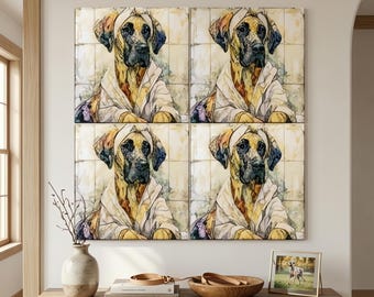 Great Dane Spa Dog Ceramic Tile thumbnail 4