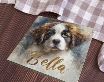 Saint Bernard Decorative Tile thumbnail 3