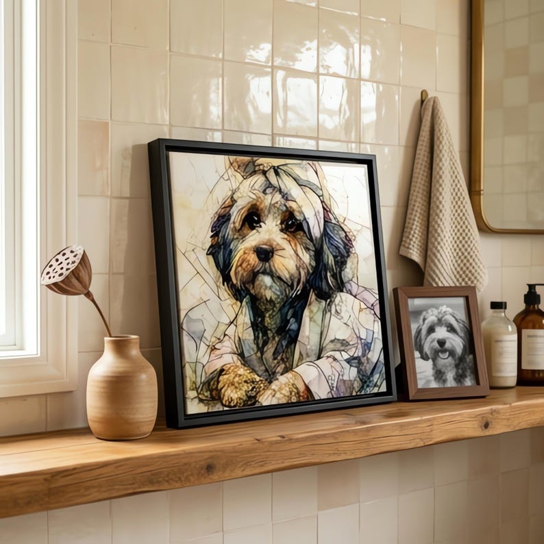 Cockapoo Spa Dog Ceramic Tile