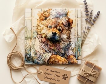 Chow Chow Spa Dog Ceramic Tile thumbnail 2