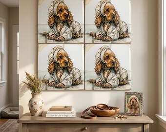 English Cocker Spaniel Spa Dog Ceramic Tile thumbnail 4
