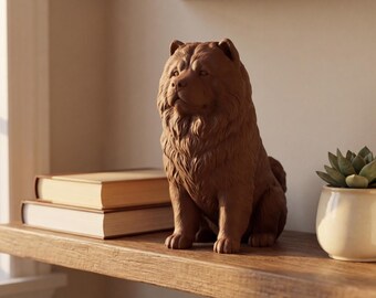 Chow Chow Realistic Seated Dog Statue thumbnail 4