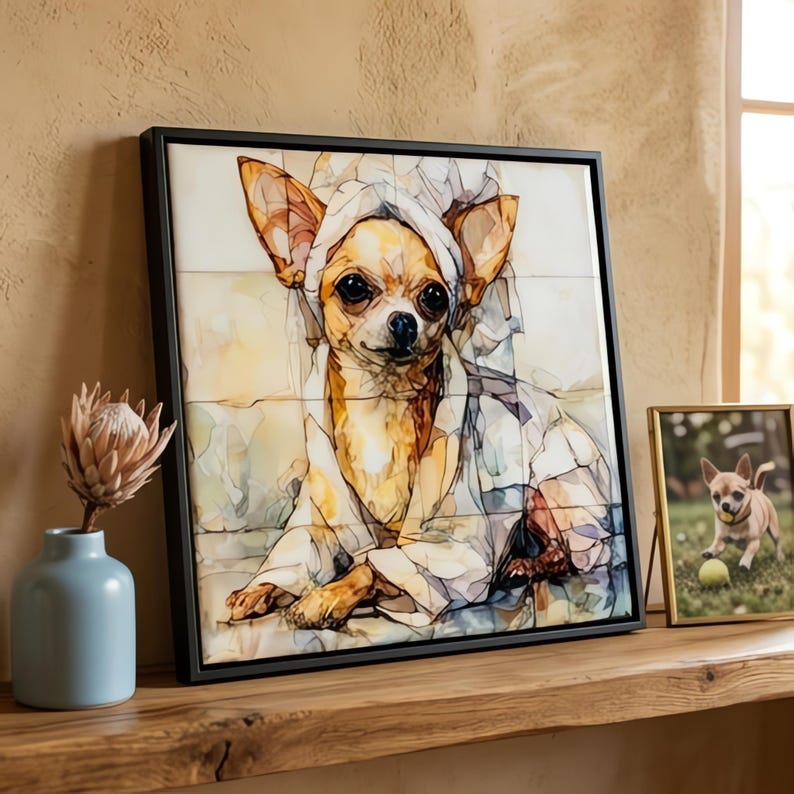 Chihuahua Spa Dog Ceramic Tile