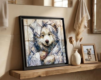 Samoyed Spa Dog Ceramic Tile thumbnail 1
