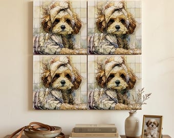 Cavachon Spa Dog Ceramic Tile thumbnail 4