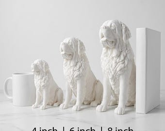 Saint Bernard Realistic Seated Dog Statue thumbnail 3