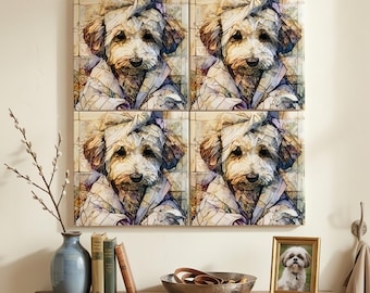 Bichon Frise Spa Dog Ceramic Tile thumbnail 4