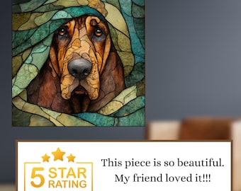 Bloodhound Under the Blanket Ceramic Tile thumbnail 3