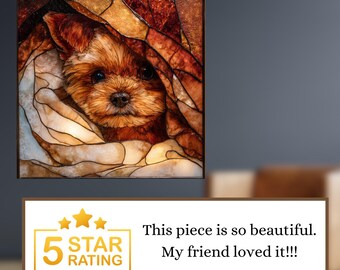 Brussels Griffon Under the Blanket Ceramic Tile thumbnail 3