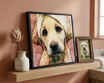 Labrador Retriever Spa Dog Ceramic Tile thumbnail 1