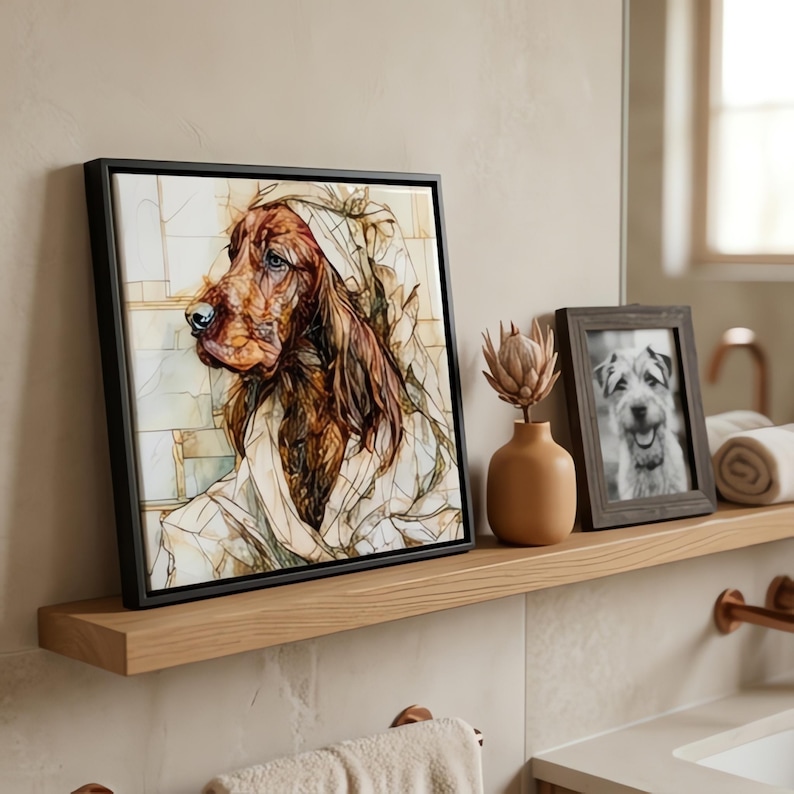 Irish Setter Spa Dog Ceramic Tile