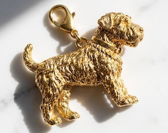 Wheaten Terrier Gold Dog Sculpture Bag Charm thumbnail 2