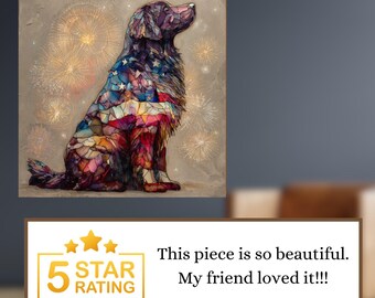 Newfoundland USA Flag Patriotic Dog Ceramic Tile thumbnail 4