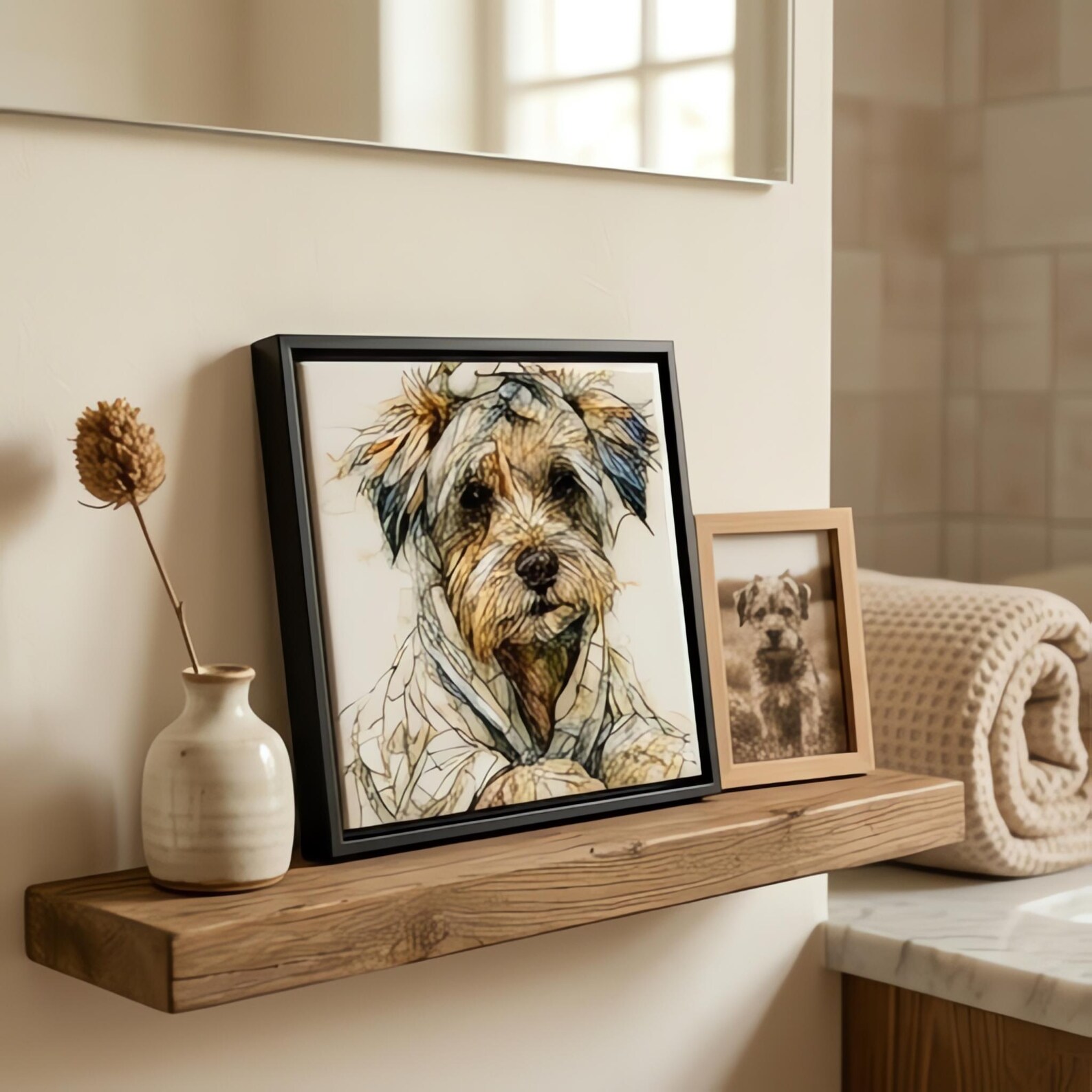 Schnoodle Spa Dog Ceramic Tile