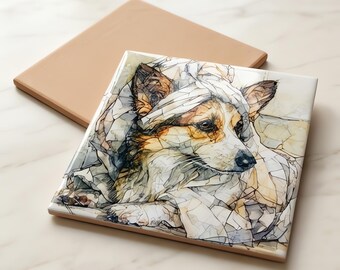 Cardigan Welsh Corgi Spa Dog Ceramic Tile thumbnail 3