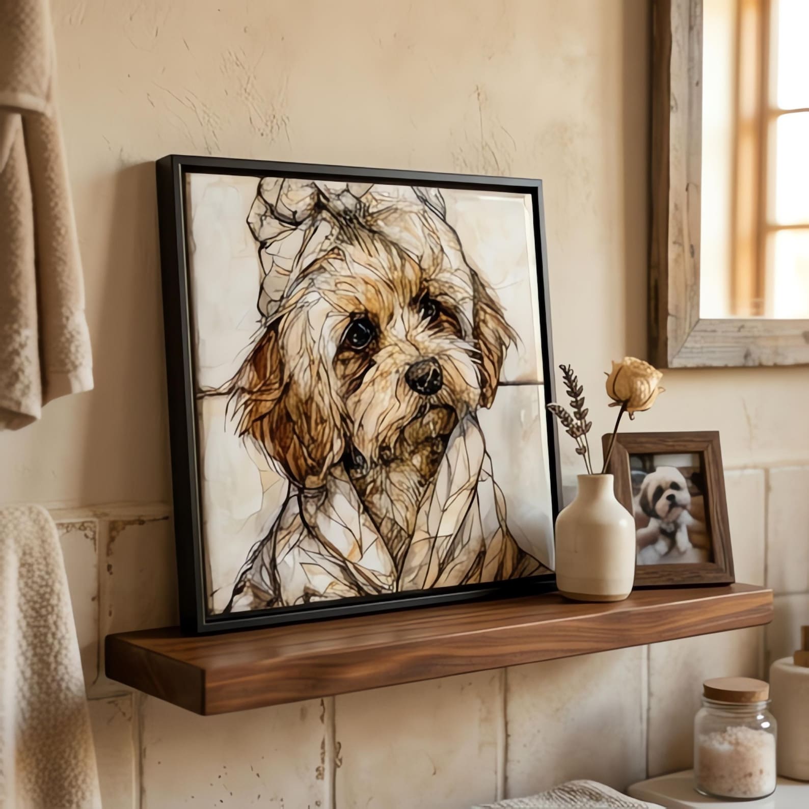 Cavapoo Spa Dog Ceramic Tile