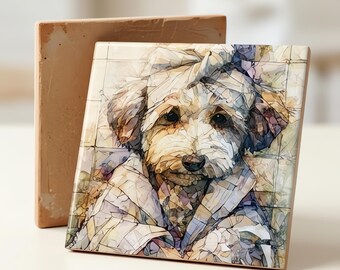 Bichon Frise Spa Dog Ceramic Tile thumbnail 3
