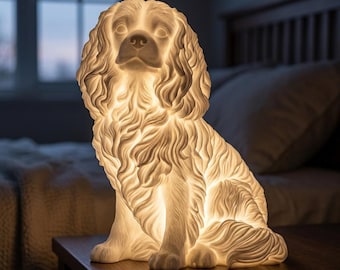 Cavalier King Charles Spaniel Dog Luminary Night Light thumbnail 1