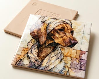 Vizsla Spa Dog Ceramic Tile thumbnail 3