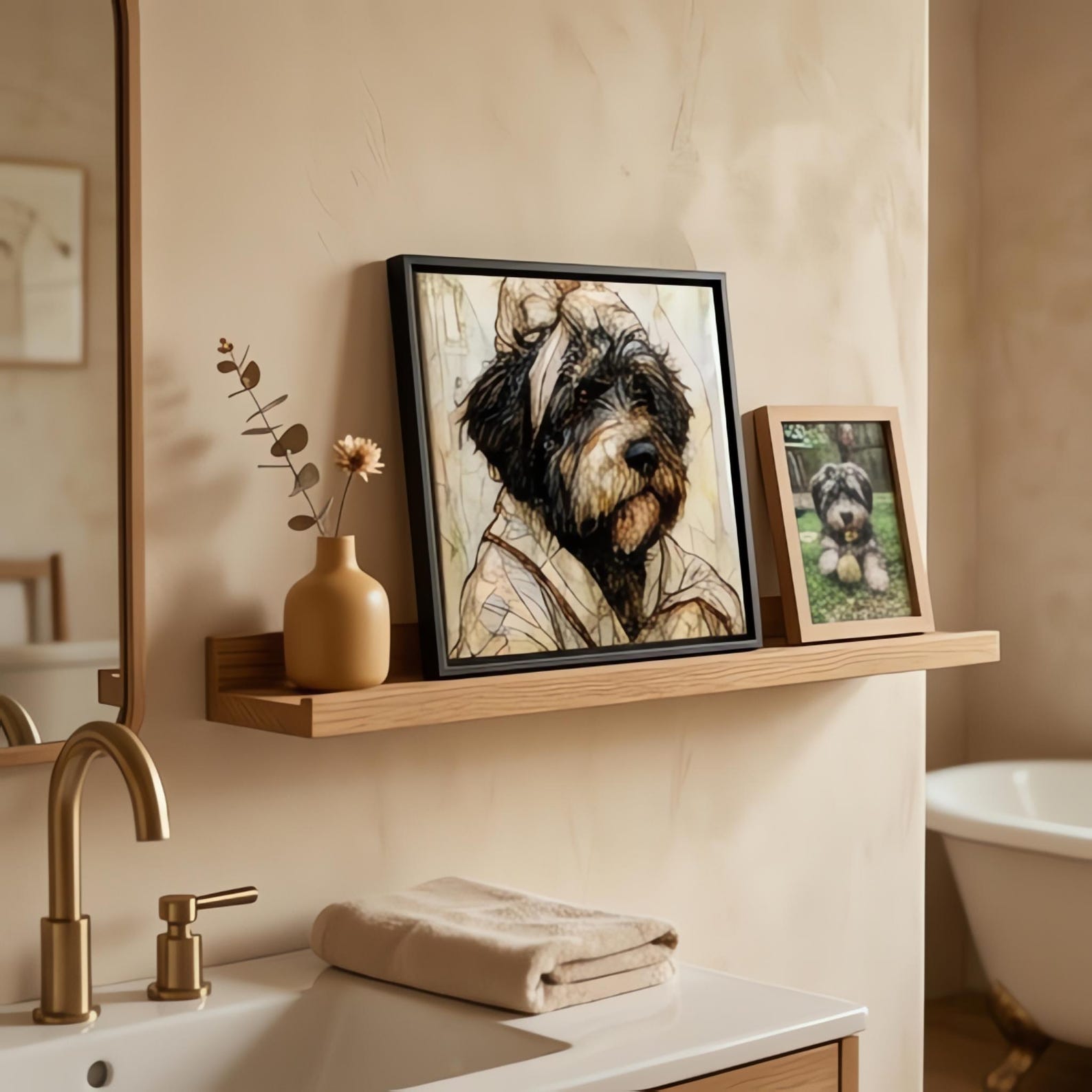 Portuguese Water Dog Spa Dog Ceramic Tile