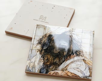 Newfoundland Spa Dog Ceramic Tile thumbnail 3