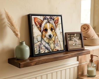Pembroke Welsh Corgi Spa Dog Ceramic Tile thumbnail 1