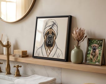 Cane Corso Spa Dog Ceramic Tile thumbnail 1