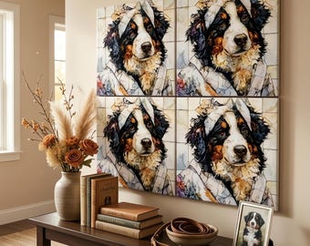 Bernese Mountain Dog Spa Dog Ceramic Tile thumbnail 4