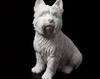 Cairn Terrier Realistic Seated Dog Statue thumbnail 2