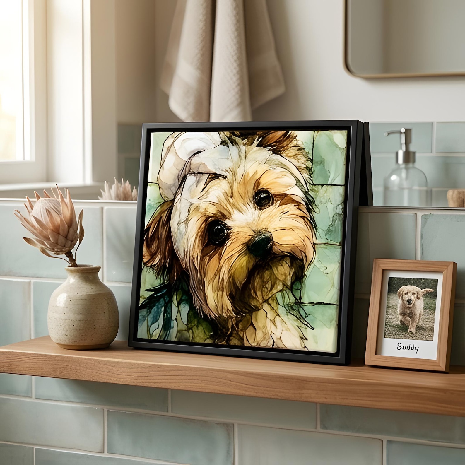 Yorkshire Terrier Spa Dog Ceramic Tile