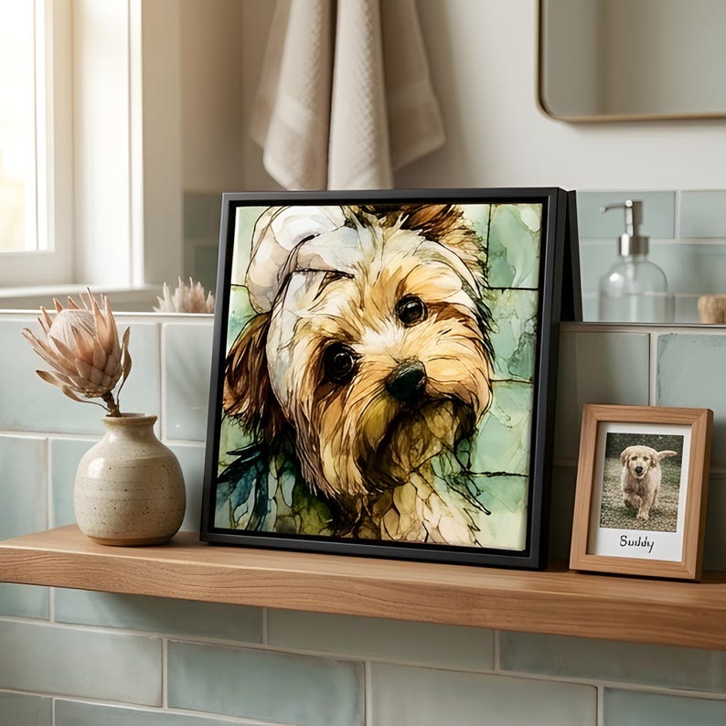 Yorkshire Terrier Spa Dog Ceramic Tile