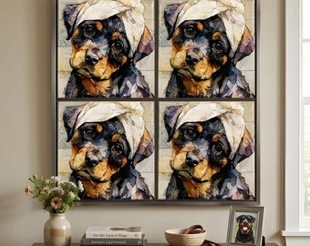 Rottweiler Spa Dog Ceramic Tile thumbnail 4