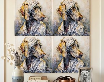 Weimaraner Spa Dog Ceramic Tile thumbnail 4