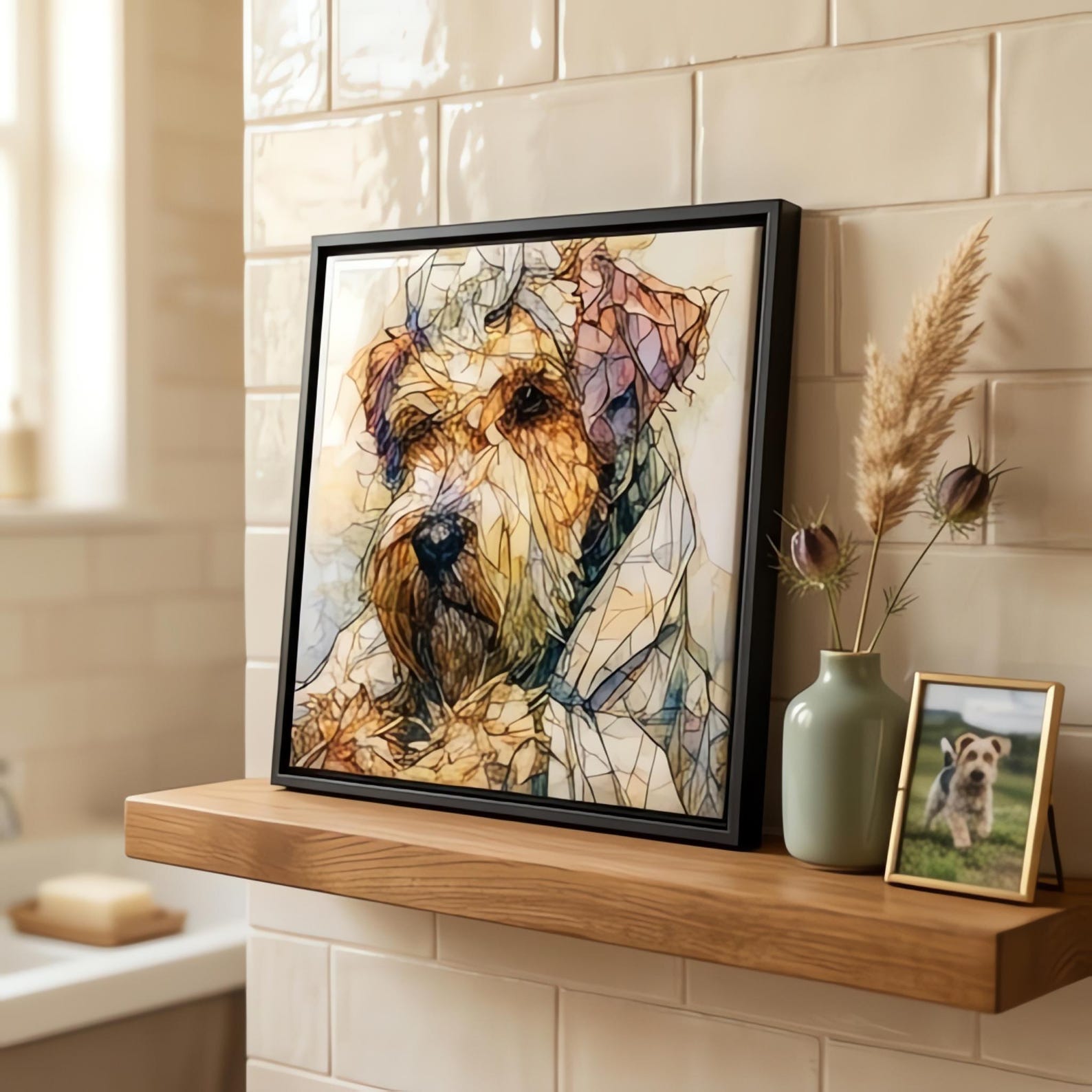 Wheaten Terrier Spa Dog Ceramic Tile