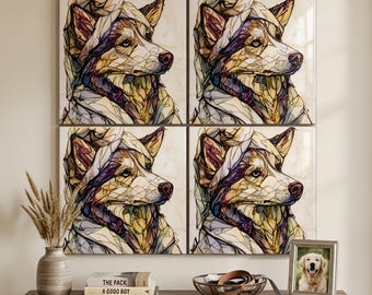 Siberian Husky Spa Dog Ceramic Tile thumbnail 4