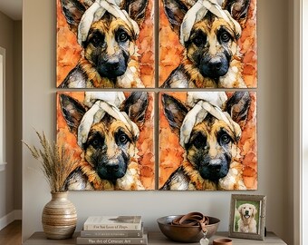 German Shepherd Spa Dog Ceramic Tile thumbnail 4