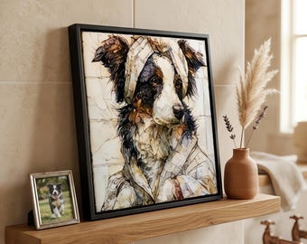 Border Collie Spa Dog Ceramic Tile thumbnail 1