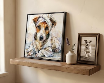 Jack Russell Terrier Spa Dog Ceramic Tile thumbnail 1