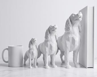 Boykin Spaniel Low-Poly Geometric Dog Statue thumbnail 2