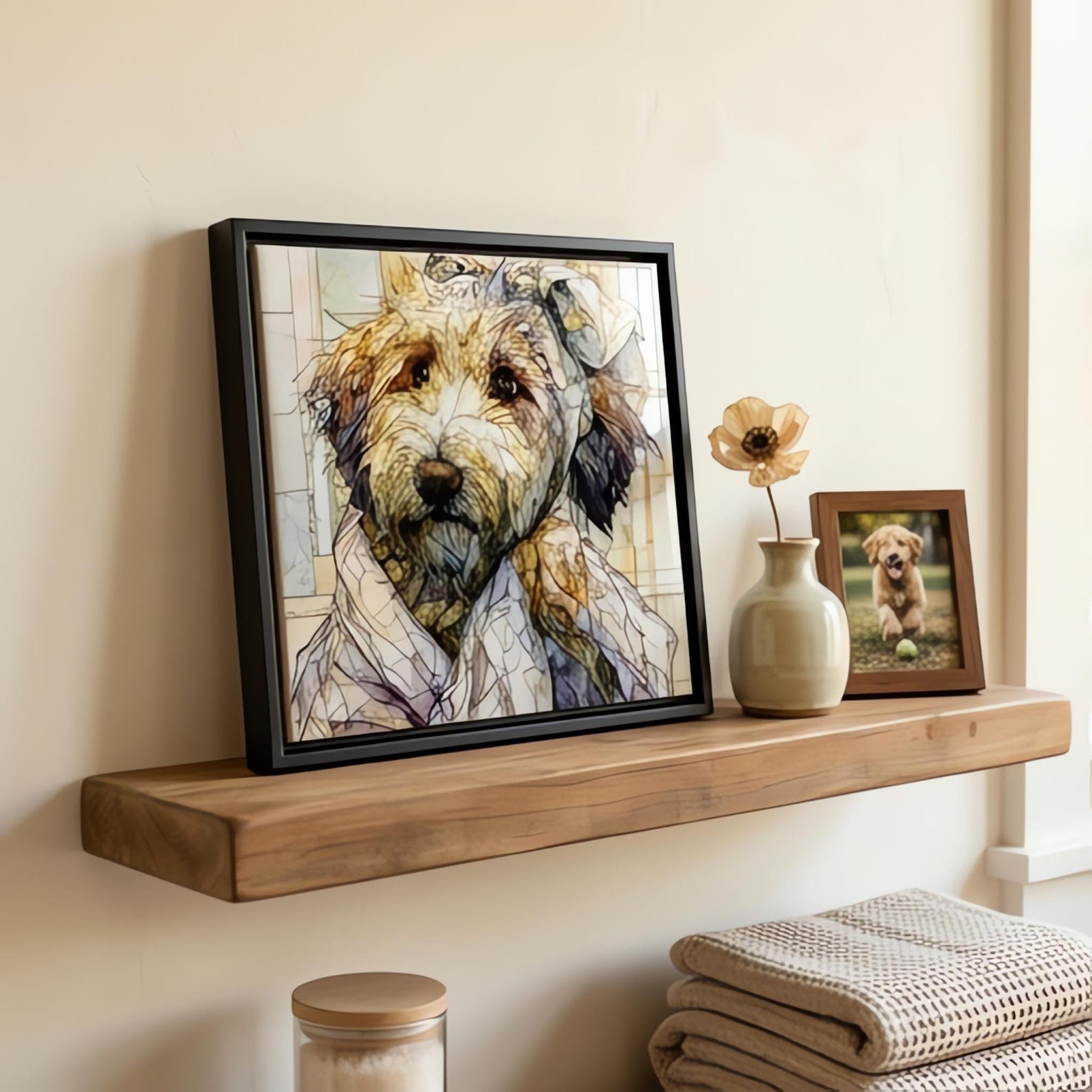 Sheepadoodle Spa Dog Ceramic Tile