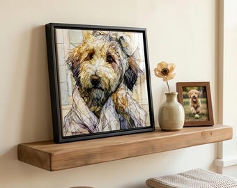 Sheepadoodle Spa Dog Ceramic Tile thumbnail 1