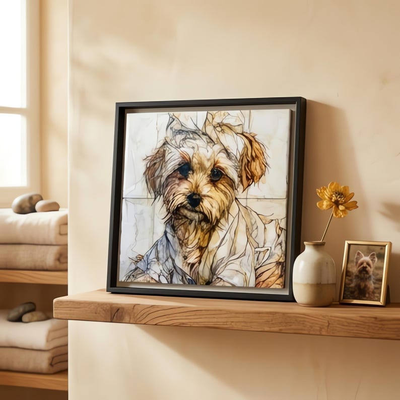 Maltipoo Spa Dog Ceramic Tile