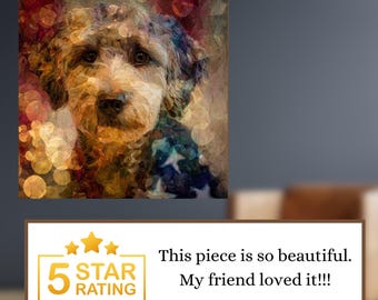 Schnoodle USA Flag Patriotic Dog Ceramic Tile thumbnail 4