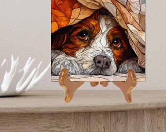 Brittany Under the Blanket Ceramic Tile thumbnail 2