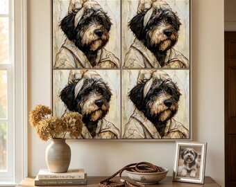 Portuguese Water Dog Spa Dog Ceramic Tile thumbnail 4