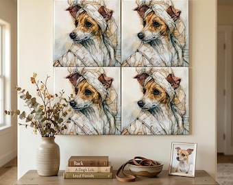 Rat Terrier Spa Dog Ceramic Tile thumbnail 4